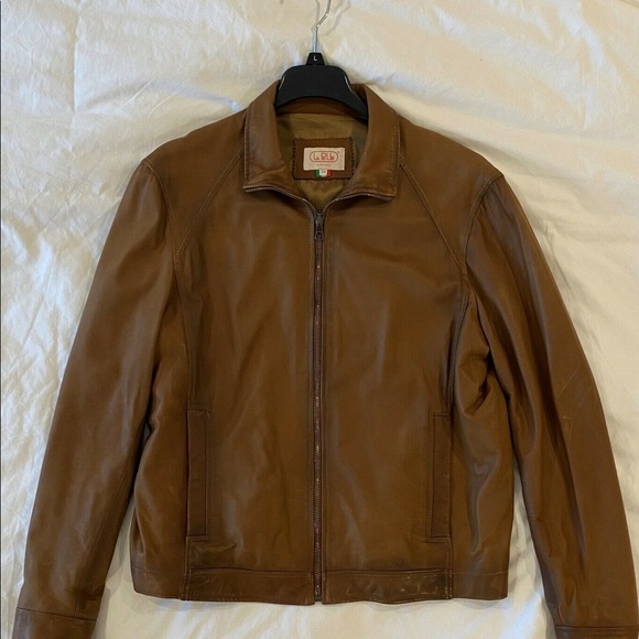 Italian Leather Jacket, Brown, Handmade in Italy - Picture 2 of 8